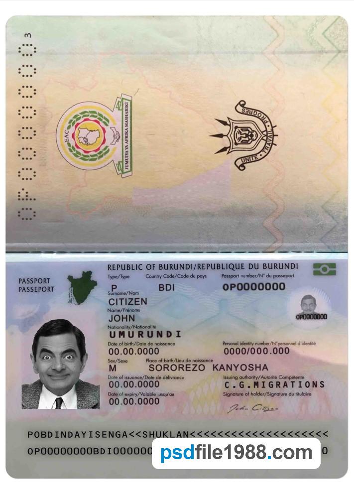Burundi Passport 2019-Present